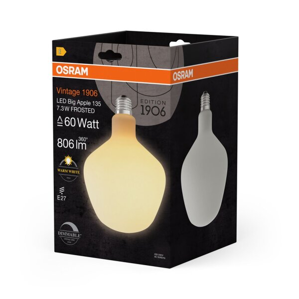 LED Leuchtmittel E27 L: 18 cm Weiß Glas 2700 K 806 lm OSRAM