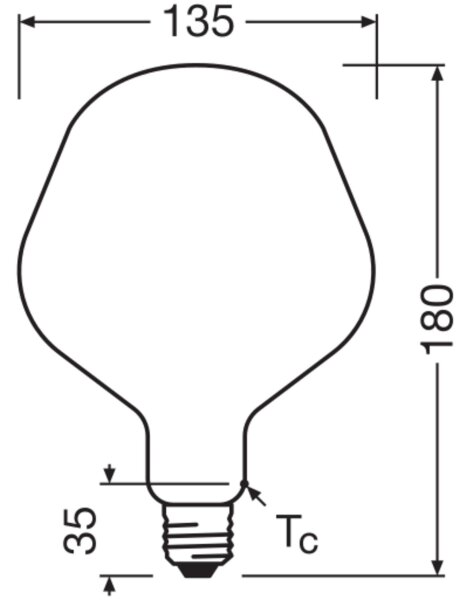 LED Leuchtmittel E27 L: 18 cm Weiß Glas 2700 K 806 lm OSRAM
