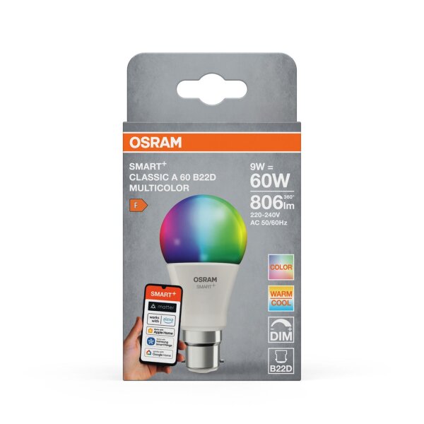 LED Leuchtmittel Smart RGB CCT Farbwechsel Dimmbar B22d OSRAM