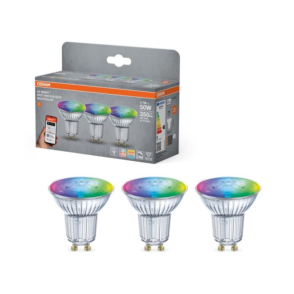 LED Leuchtmittel GU10 RGB CCT 350 lm Smart 3er Set OSRAM