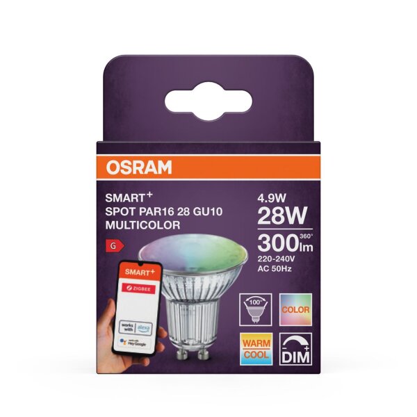 LED Leuchtmittel GU10 RGB CCT 300 lm Smart 4er Set OSRAM