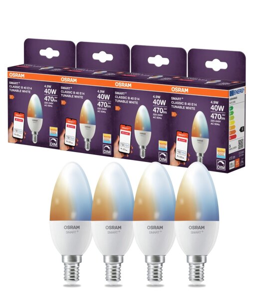 LED Leuchtmittel Smart E14 2700-6500 K 470 lm 4er Set OSRAM