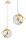 Pendelleuchte Glas Metall Gold E27 Modern wohnlich