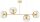 Deckenleuchte 4-flammig Glas Metall Gold E27 L:80 cm