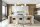 Deckenleuchte 4-flammig Glas Metall Gold E27 L:80 cm