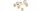 Deckenleuchte 6-flammig Glas Gold E27 L:70 cm blendarm