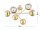 Deckenleuchte 6-flammig Glas Gold E27 L:70 cm blendarm