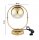 Tischleuchte Glas Gold E27 H:35 cm Modern dekorativ