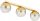 Deckenleuchte 3-flammig Glas Metall Gold E27 L:60 cm
