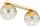 Deckenleuchte 2-flammig Glas Metall Gold E27 L:60 cm