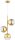 Pendelleuchte 3-flammig Glas Metall Gold E27 B:30 cm