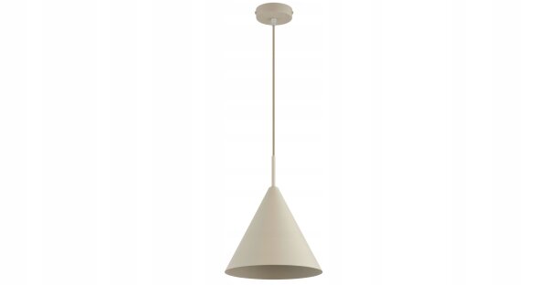 Pendelleuchte Metall Beige Kegel E27 B:25 cm Modern
