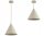 Pendelleuchte Metall Beige Kegel E27 B:25 cm Modern