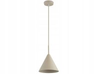 H&auml;ngelampe Metall Beige Kegel E27 B:19 cm Modern