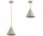 Hängelampe Metall Beige Kegel E27 B:19 cm Modern