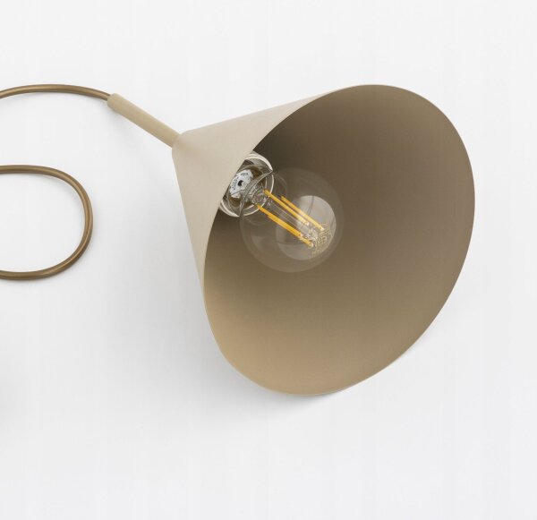 Pendelleuchte 2-flammig Beige E27 L:50 cm Modern