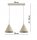 Pendelleuchte 2-flammig Beige E27 L:50 cm Modern