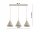 Pendelleuchte 3-flammig Beige E27 L:70 cm Modern