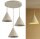 Pendelleuchte 3-flammig Metall Beige E27 B:40 cm Modern