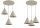 Pendelleuchte 3-flammig Metall Beige E27 B:40 cm Modern