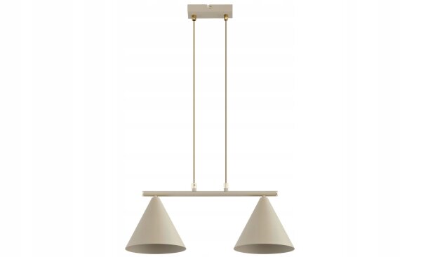 Pendelleuchte 2-flammig Beige E27 L:55 cm Modern