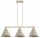 Pendelleuchte 3-flammig Metall Beige E27 L:70 cm