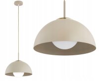 Hängelampe Glas Metall Beige E27 B:30 cm dekorativ