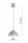 Pendelleuchte Kugel Glas Metall Beige E27 Ø18 cm rund