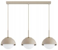Hängelampe 3-flammig Glas Metall Beige E27 L:70 cm