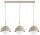 Hängelampe 3-flammig Glas Metall Beige E27 L:70 cm