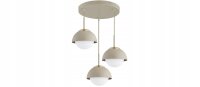 Hängelampe 3-flammig Glas Metall Beige E27 B:40 cm