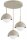 Hängelampe 3-flammig Glas Metall Beige E27 B:40 cm