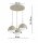 Hängelampe 3-flammig Glas Metall Beige E27 B:40 cm