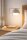 Tischlampe Glas Metall Beige Modern E27 38 cm blendarm