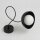 Deckenlampe 3-flammig Glas Metall Schwarz E27 B:30 cm