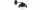Wandlampe Glas Metall Schwarz blendarm E27 T:24 cm