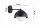 Wandlampe Glas Metall Schwarz blendarm E27 T:24 cm