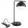 Tischleuchte Glas Metall Schwarz E27 H:38 cm Modern