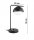 Tischleuchte Glas Metall Schwarz E27 H:38 cm Modern