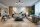 Deckenlampe 5-flammig Rauchglas Schwarz E27 B:80 cm