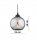 Deckenlampe 5-flammig Rauchglas Schwarz E27 B:80 cm