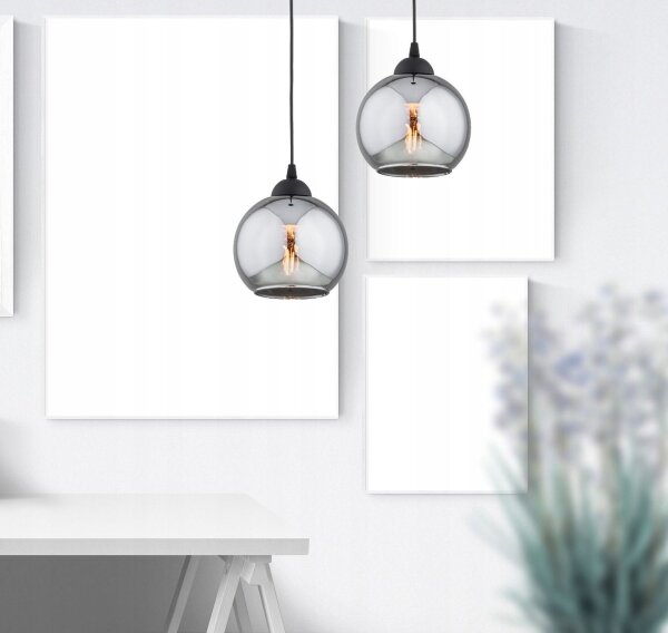 Deckenspot flexibel 2-flammig Rauchglas E27 L:40 cm