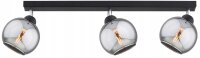 Deckenspot verstellbar 3-flammig Rauchglas E27 L:40 cm