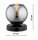 Tischleuchte Glas Schwarz Rauchgrau E27 16 cm blendarm