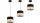 Pendelleuchte Schwarz Gold E27 B:20 cm Modern rund