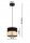 Pendelleuchte Schwarz Gold E27 B:20 cm Modern rund