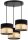 Pendelleuchte 3-flammig Schwarz Gold Modern E27 B:45 cm