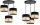Pendelleuchte 3-flammig Schwarz Gold Modern E27 B:45 cm