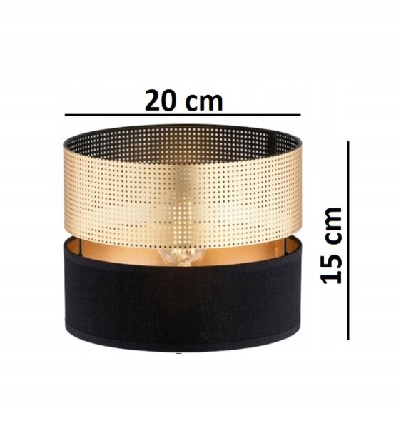 Tischleuchte Draht Schwarz Gold Metall E27 38 cm Modern