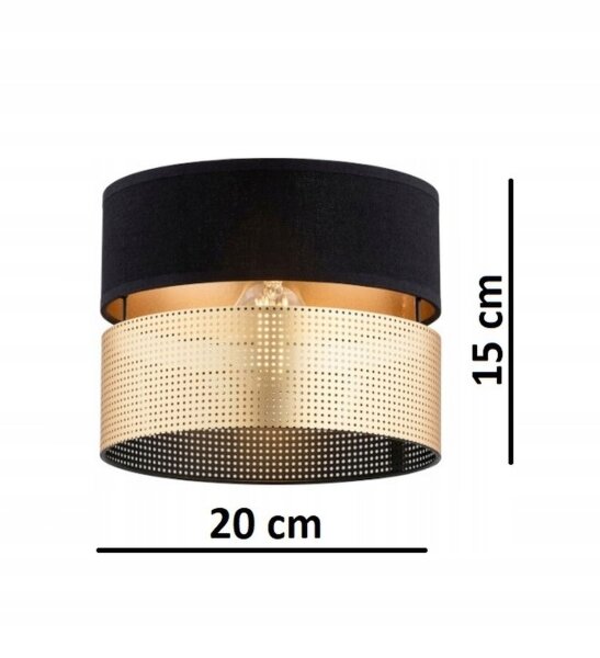 Stehleuchte 2-flammig Schwarz Gold E27 150 cm Metall